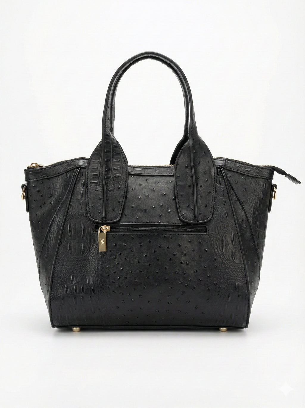 COQUETTE BLACK CROC/ OSTRICH WITH WALLET