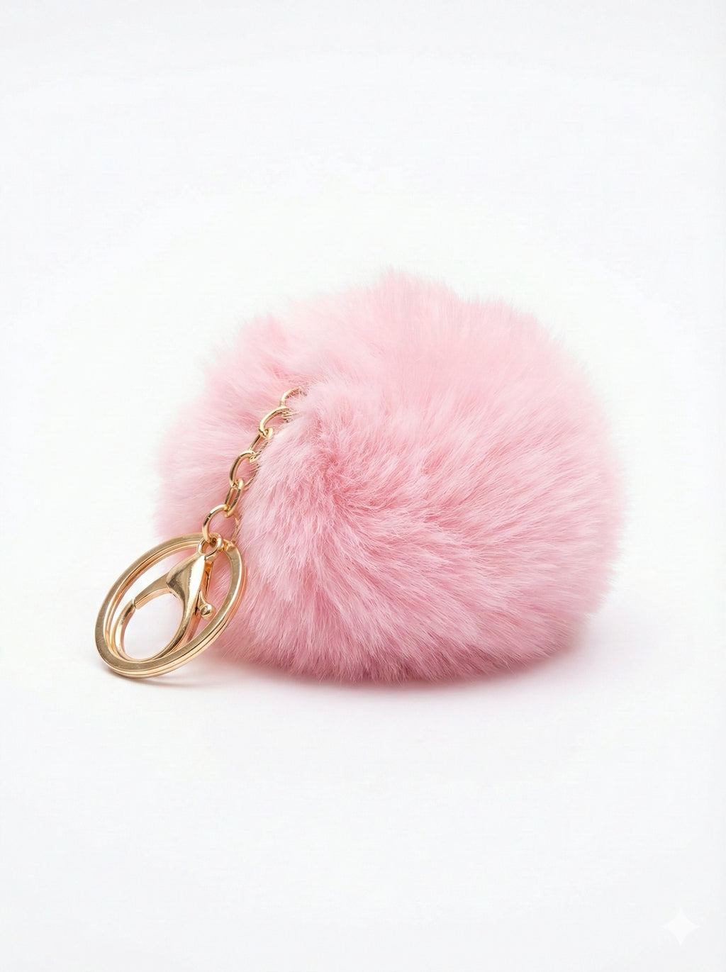 FUZZY PINK BAG CHARM/KEYCHAIN