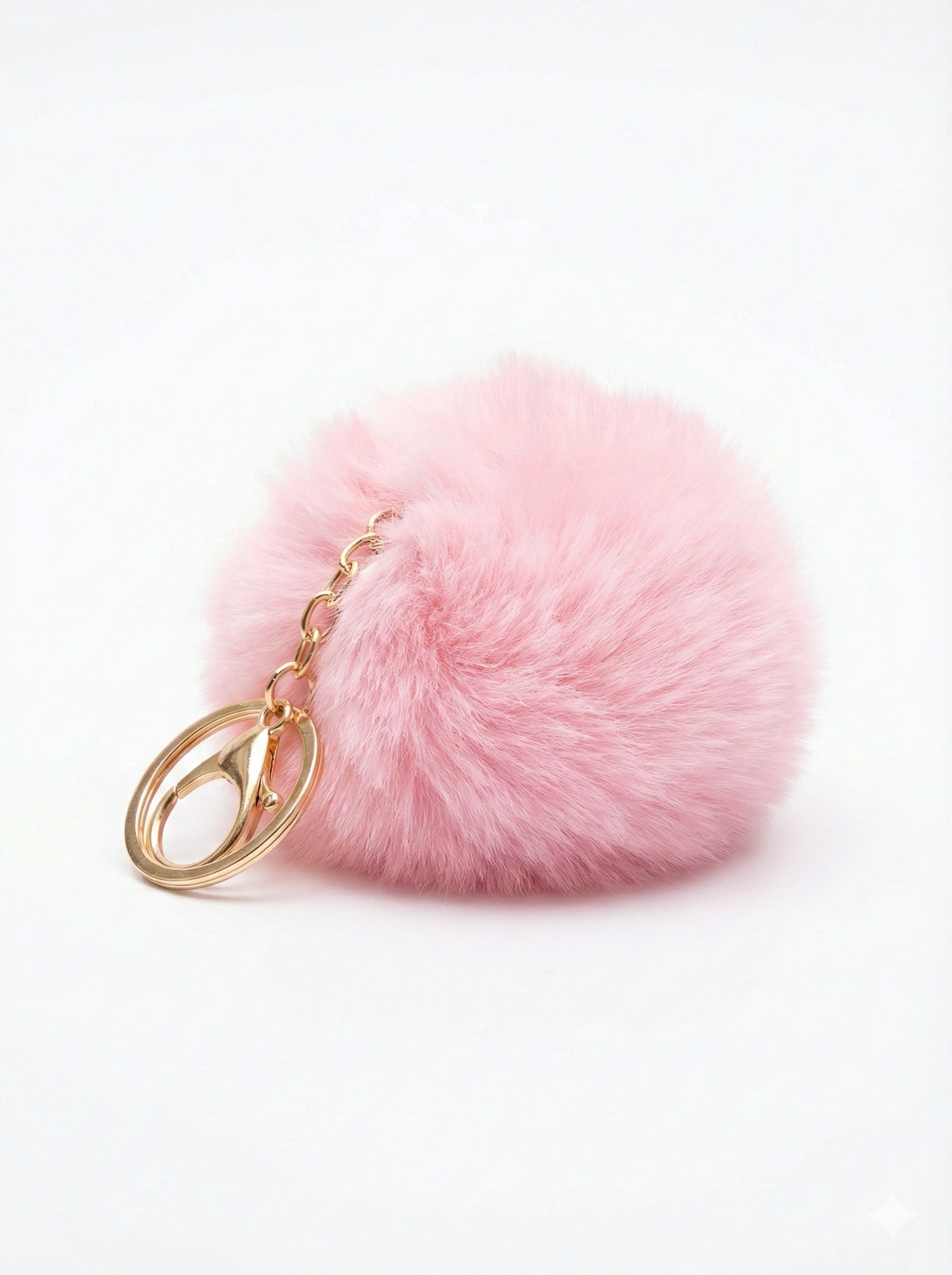 FUZZY PINK BAG CHARM/KEYCHAIN