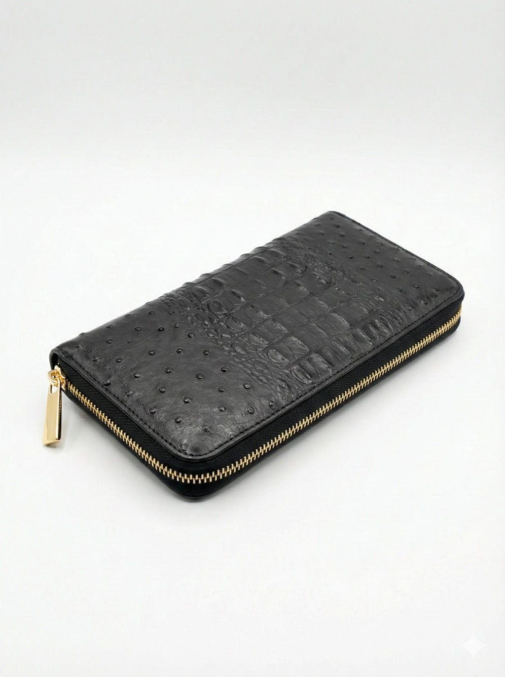COQUETTE BLACK CROC/ OSTRICH WITH WALLET