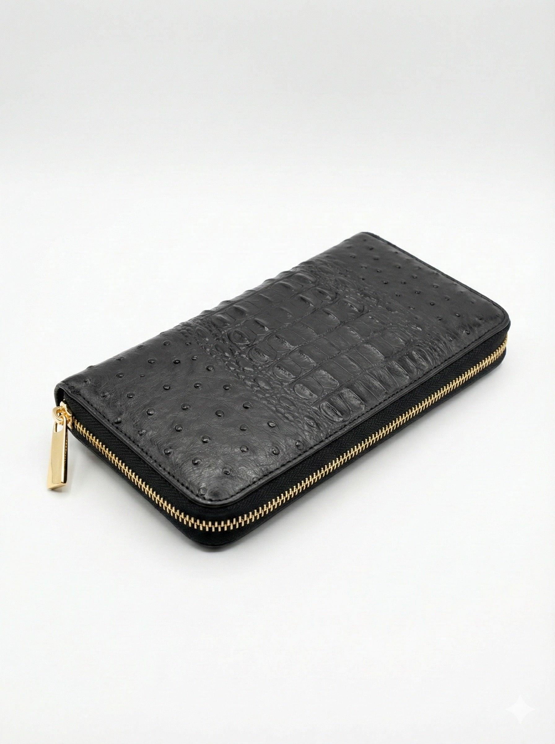 COQUETTE BLACK CROC/ OSTRICH WITH WALLET