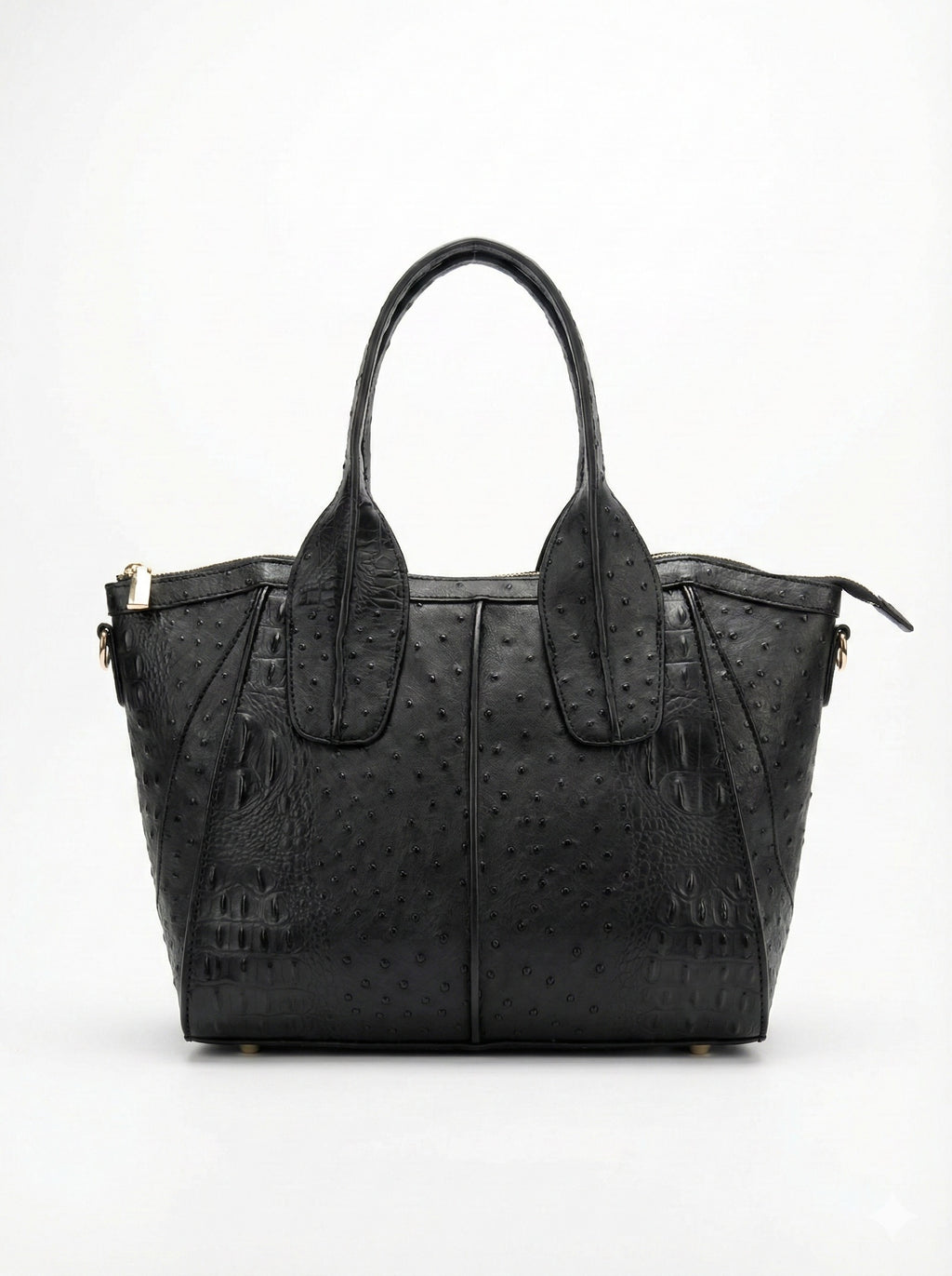 COQUETTE BLACK CROC/ OSTRICH WITH WALLET