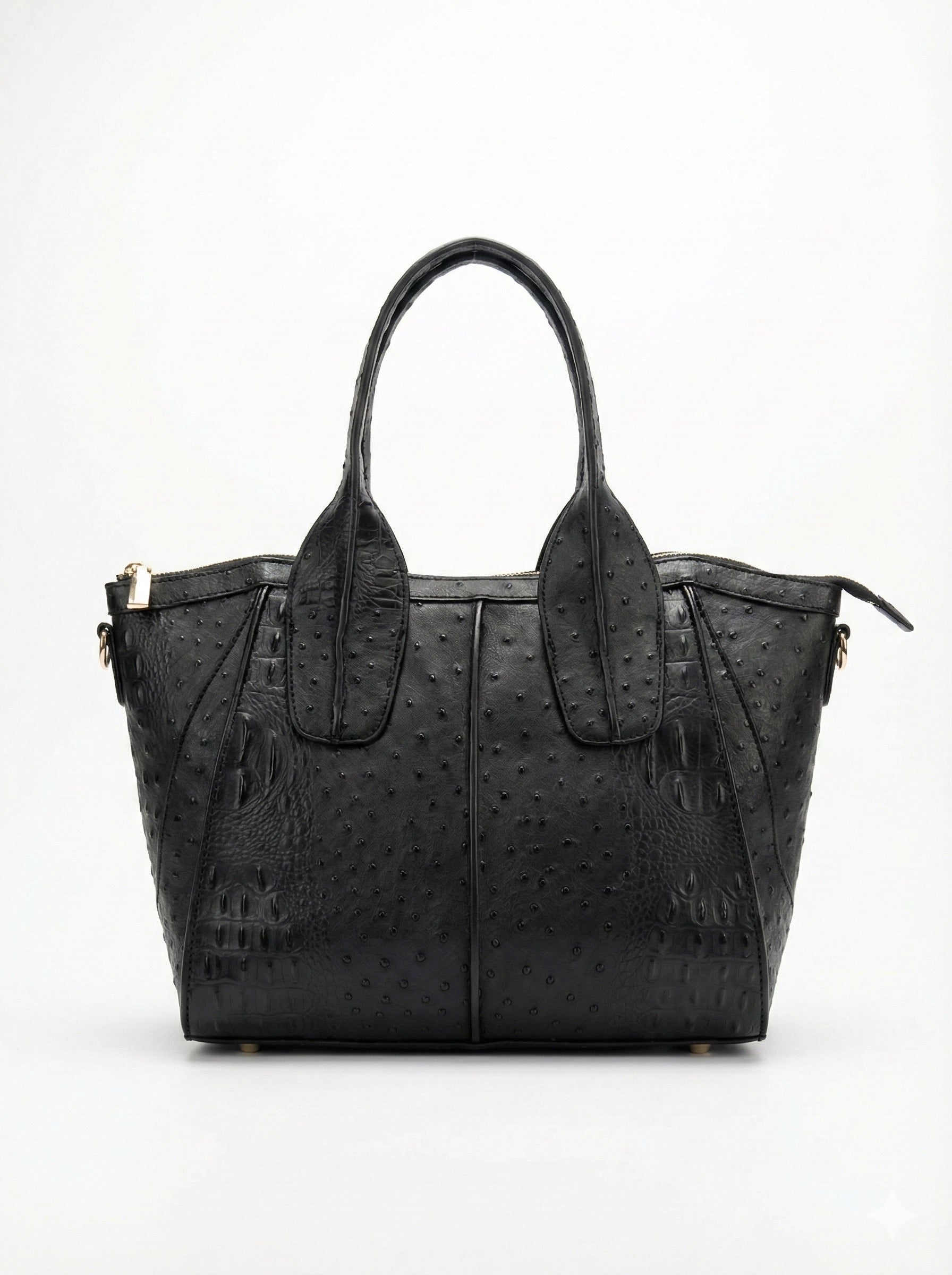 COQUETTE BLACK CROC/ OSTRICH WITH WALLET