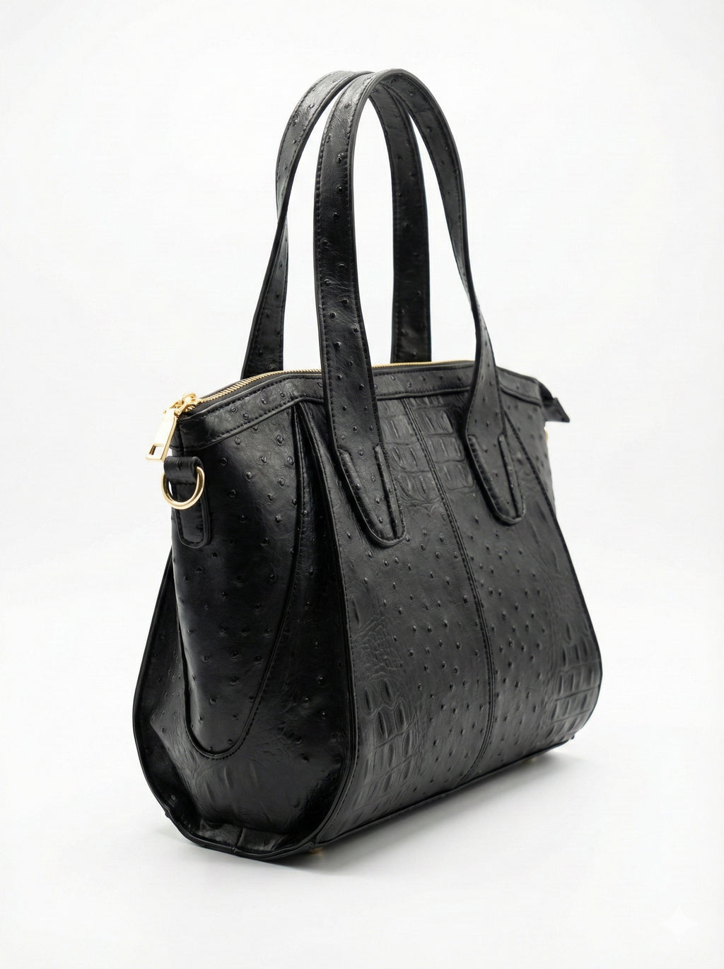 COQUETTE BLACK CROC/ OSTRICH WITH WALLET