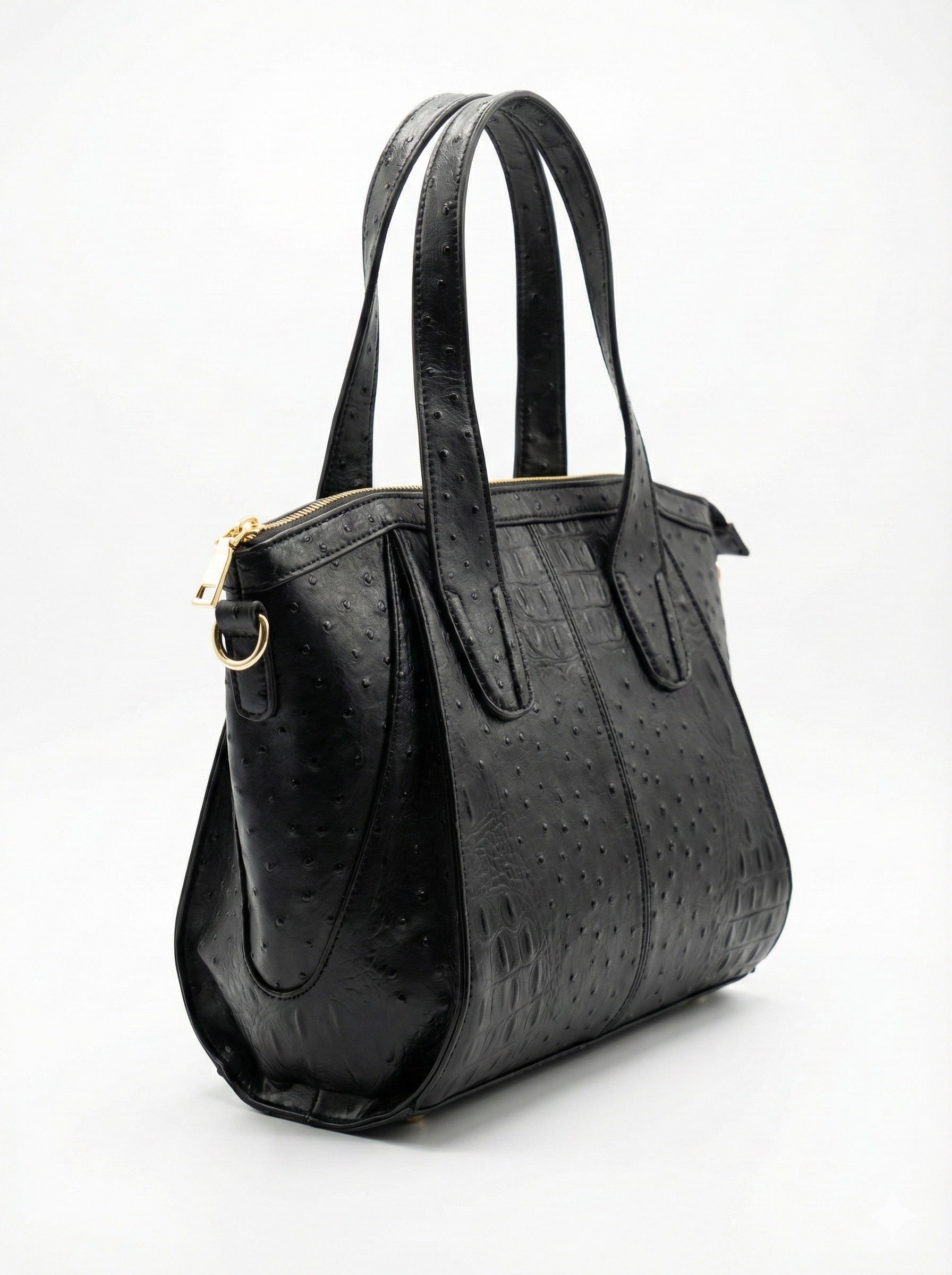 COQUETTE BLACK CROC/ OSTRICH WITH WALLET